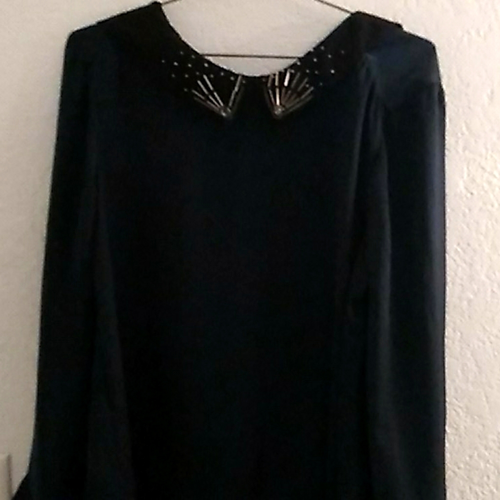 Modcloth blouse with beaded Peterson collar.